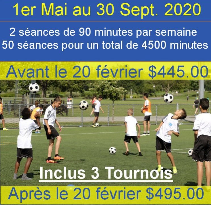iNSCRIPTION ACADEMIE DE SOCCER JMG 2020